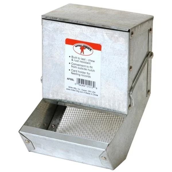 Miller Manufacturing 5in. Galvanized Rabbit Feeder  AF5SL, Miller Mfg, Mfr#: AF5SL